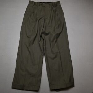 Sean John 32x32 Green Pleated Cuffed Baggy High Waist Mens Pants